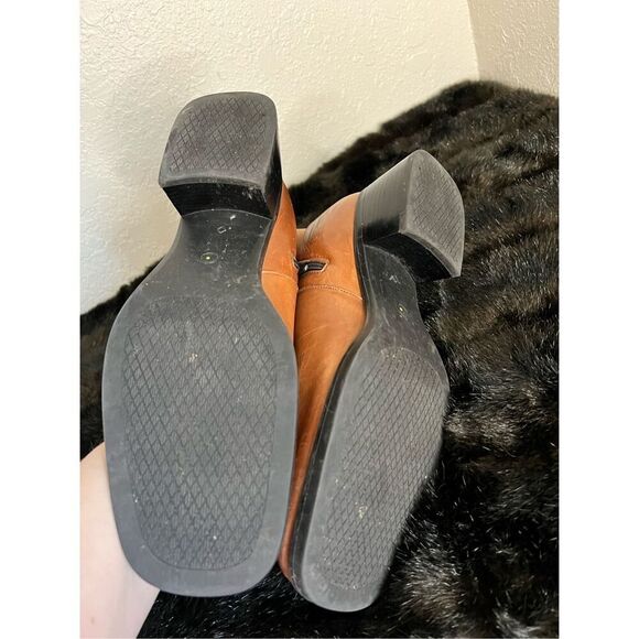 Santana Canada zip Up Saddle Brown Genuine Leather Womens Boots Sz 10.5 - Picture 4 of 5